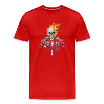 FEUER-SCHNECKE - Männer Premium Bio T-Shirt - Rot - Vorne - Damien (186cm)