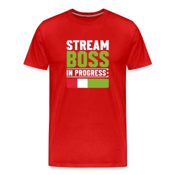 Gaming Streamer Live Streaming Gamer Content - Men's Premium Organic T-Shirt - red - Front - Damien (186cm)