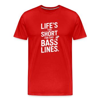 Bass, Guitarist, Musician, Gear, Funk, Rock, Jazz - Men's Premium Organic T-Shirt - red - Front - Damien (186cm)
