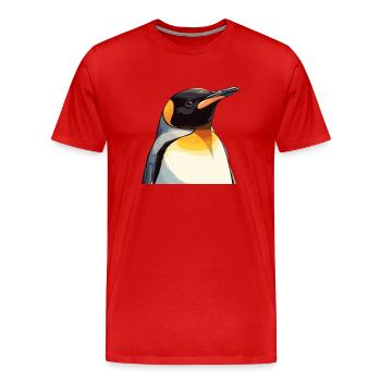 Penguins Penguin - Men's Premium Organic T-Shirt - red - Front - Damien (186cm)
