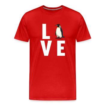 Penguins Penguin - Men's Premium Organic T-Shirt - red - Front - Damien (186cm)