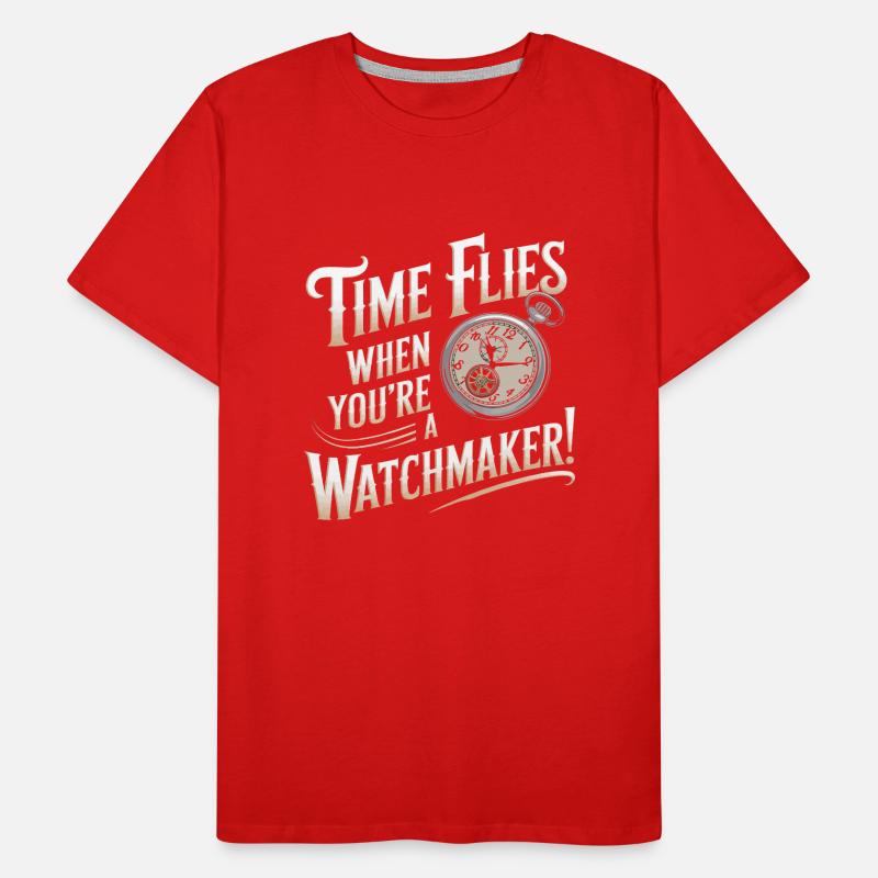 Time flies when you’re a watchmaker! Men's Premium Organic T-Shirt
