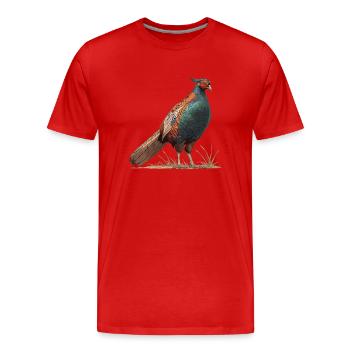 Faisans Faisan - T-shirt bio Premium Homme - rouge - Devant - Damien (186cm)