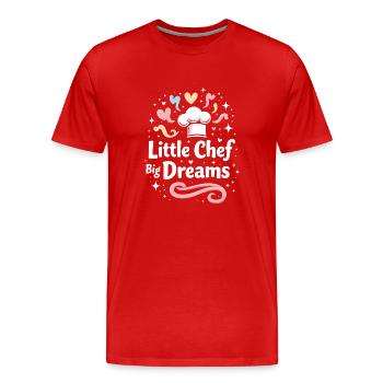 Candidat Junior en Boulangerie Jeune Chef Boulangerie - T-shirt bio Premium Homme - rouge - Devant - Damien (186cm)