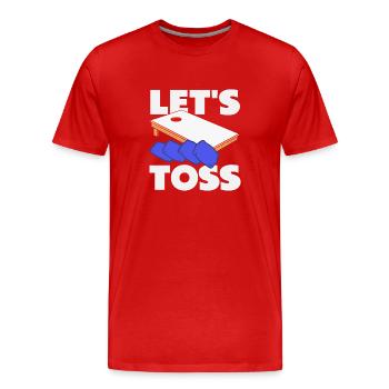 Cornhole Lover Jetons - T-shirt bio Premium Homme - rouge - Devant - Damien (186cm)