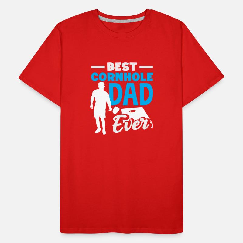Best Cornhole Papa Ever Cornhole Lover Men's Premium Organic T-Shirt