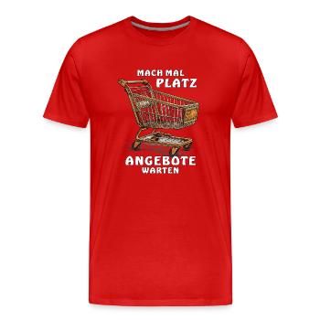 SHOPPING CART MAKE WAY - Men's Premium Organic T-Shirt - red - Front - Damien (186cm)