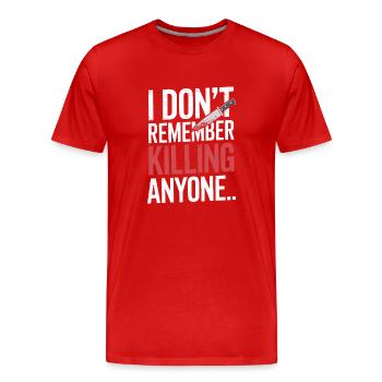 Meurtre Mystère Tenue de dîner, Fête, Scène de crime - T-shirt bio Premium Homme - rouge - Devant - Damien (186cm)