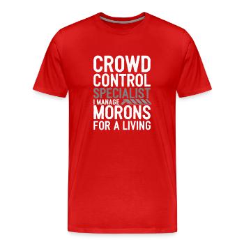 Private Security Professional Bodyguard Vip - Men's Premium Organic T-Shirt - red - Front - Damien (186cm)