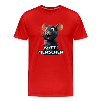 Funny Fun Article Office & Everyday Saying Satire - Men's Premium Organic T-Shirt - red - Front - Damien (186cm)