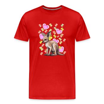 Kangourou Kids Australie Zoo Zoo Animaux du zoo - T-shirt bio Premium Homme - rouge - Devant - Damien (186cm)