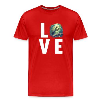 Mantes religieuses Mantes religieuses - T-shirt bio Premium Homme - rouge - Devant - Damien (186cm)