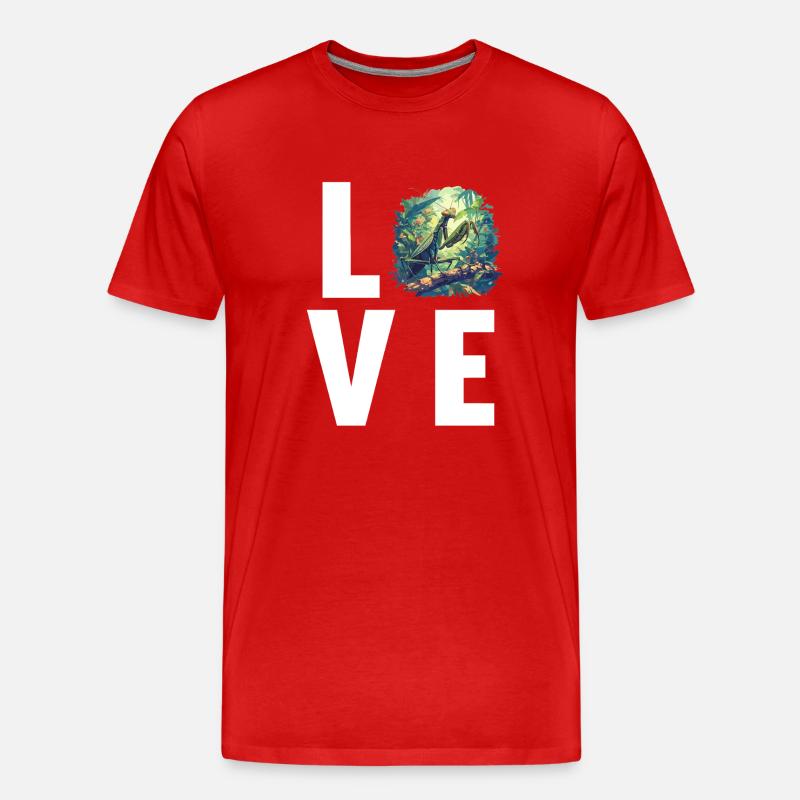 Gottesanbeterinnenen Gottesanbeterin - Männer Premium Bio T-Shirt - Rot