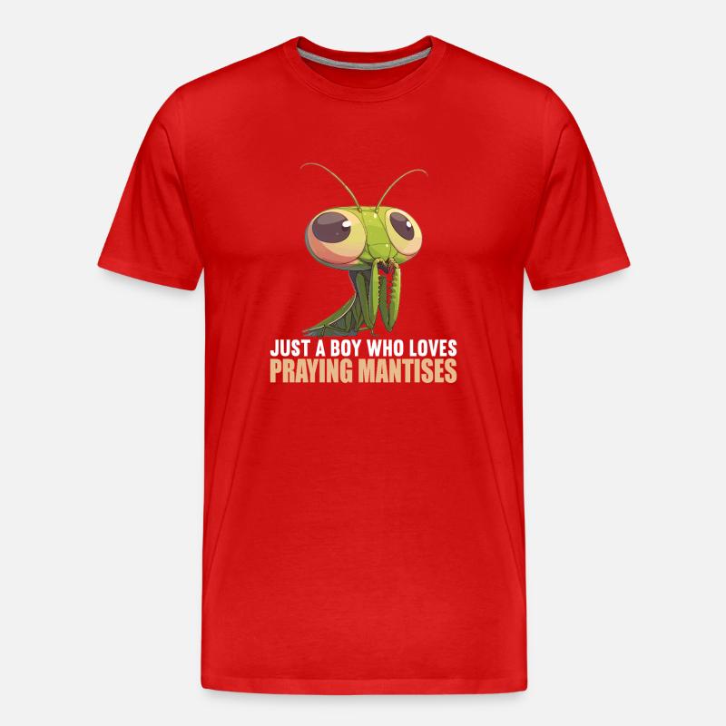 Gottesanbeterinnenen Gottesanbeterin - Männer Premium Bio T-Shirt - Rot
