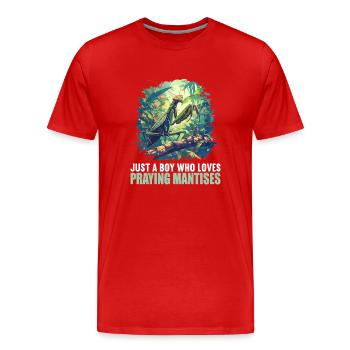 Mantes religieuses Mantes religieuses - T-shirt bio Premium Homme - rouge - Devant - Damien (186cm)