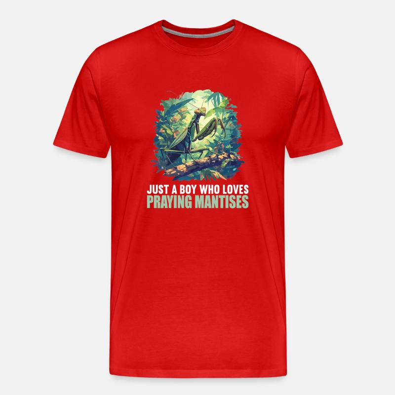 Gottesanbeterinnenen Gottesanbeterin - Männer Premium Bio T-Shirt - Rot