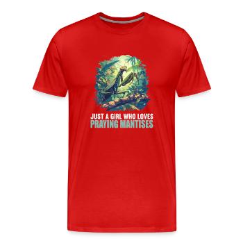 Mantes religieuses Mantes religieuses - T-shirt bio Premium Homme - rouge - Devant - Damien (186cm)