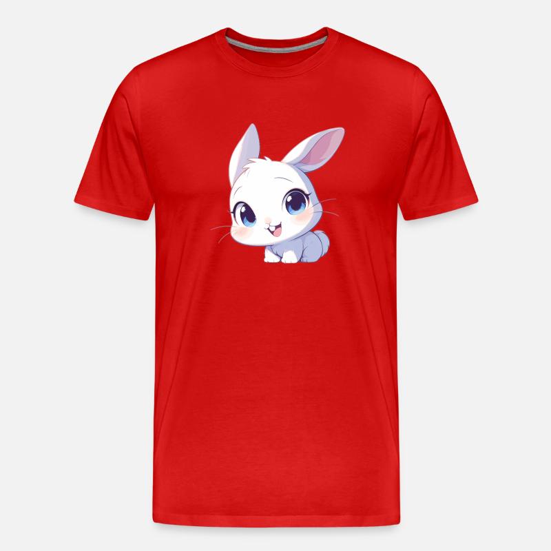 Hasen Hase - Männer Premium Bio T-Shirt - Rot