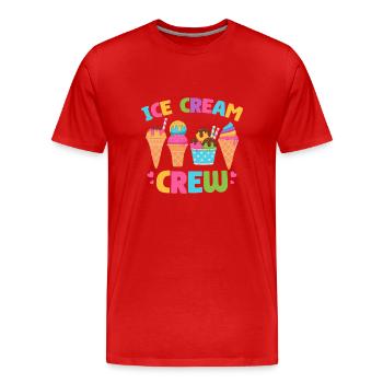 Cream Summer Cream Funny Kids Popsicles - Men's Premium Organic T-Shirt - red - Front - Damien (186cm)