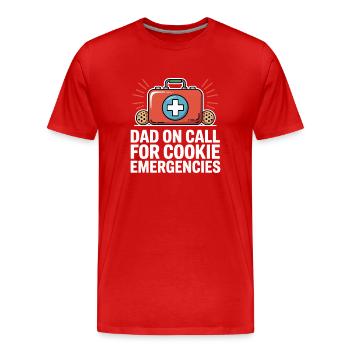 Dad Girl Scout Leader Proud Troop Support Scout - Männer Premium Bio T-Shirt - Rot - Vorne - Damien (186cm)