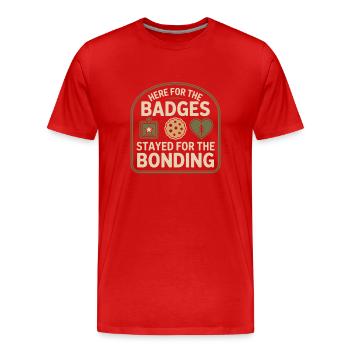 Dad Girl Scout Leader Proud Troop Support Scout - Männer Premium Bio T-Shirt - Rot - Vorne - Damien (186cm)