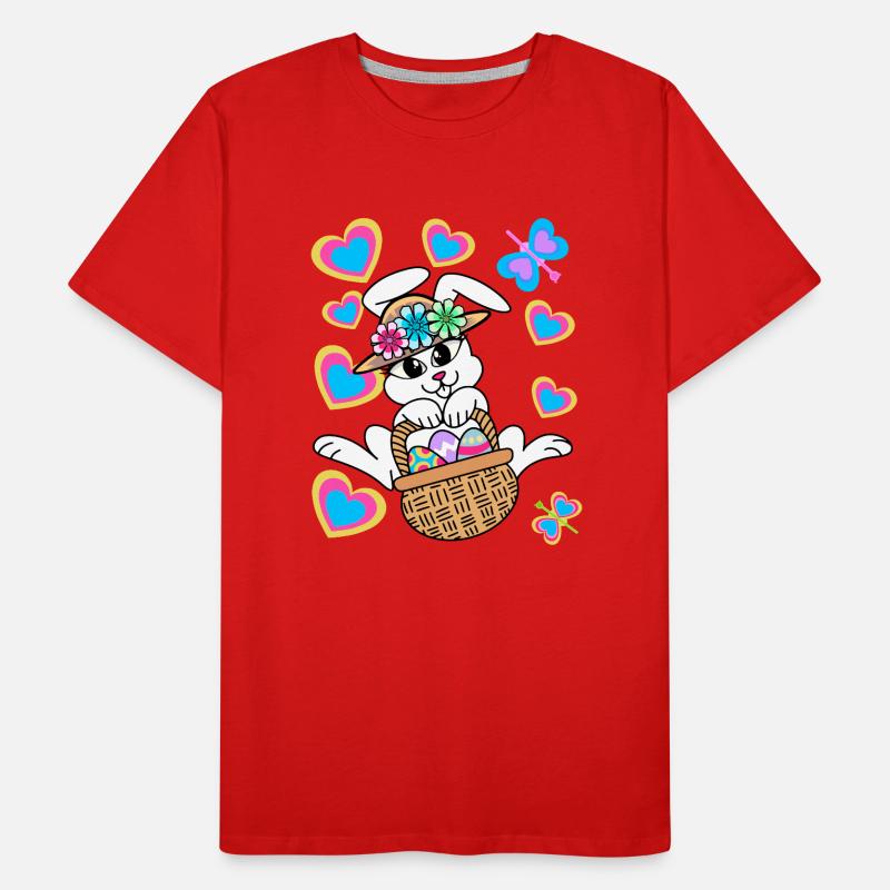 Easter Bunny Easter Bunny Eggs Easter Eggs Easter Men's Premium Organic T-Shirt