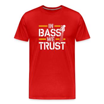 Bass Gitarrist Musiker Gear Funk Rock Jazz - Männer Premium Bio T-Shirt - Rot - Vorne - Damien (186cm)