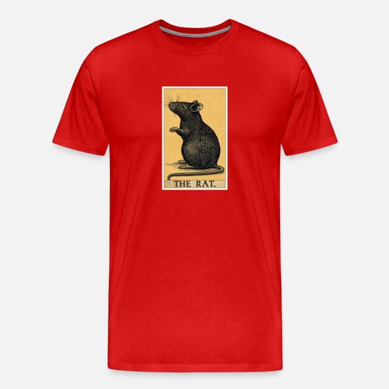 Ratten Ratte - Männer Premium Bio T-Shirt - Rot