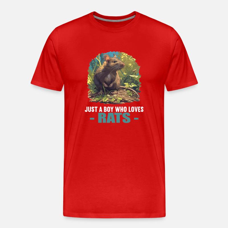 Ratten Ratte - Männer Premium Bio T-Shirt - Rot