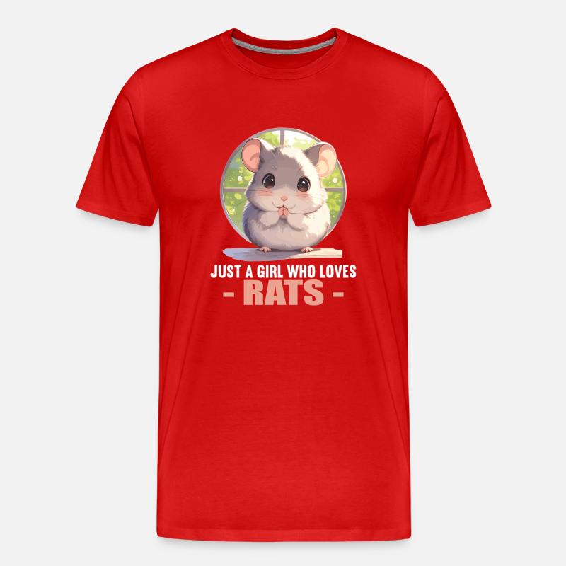 Ratten Ratte - Männer Premium Bio T-Shirt - Rot