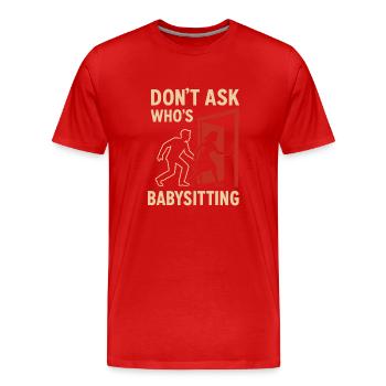 Première soirée de rendez-vous après bébé Nouveaux parents à nouveau - T-shirt bio Premium Homme - rouge - Devant - Damien (186cm)