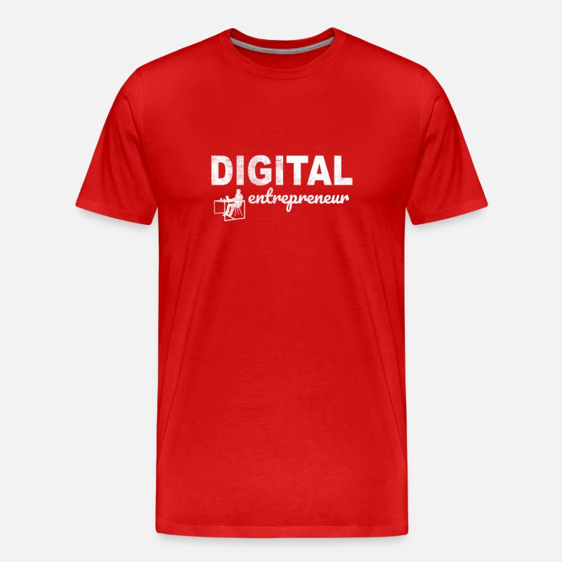 Digital Entrepreneur - Männer Premium Bio T-Shirt - Rot
