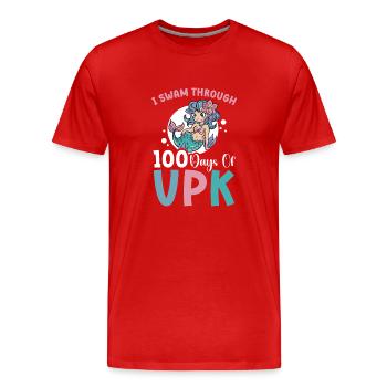 Ich Schwamm 100 Tage VPK Durch - Männer Premium Bio T-Shirt - Rot - Vorne - Damien (186cm)