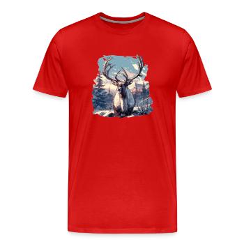 Renne Renne - T-shirt bio Premium Homme - rouge - Devant - Damien (186cm)