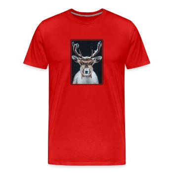 Renne Renne - T-shirt bio Premium Homme - rouge - Devant - Damien (186cm)