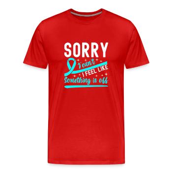 Trouble anxieux Trouble anxieux - T-shirt bio Premium Homme - rouge - Devant - Damien (186cm)