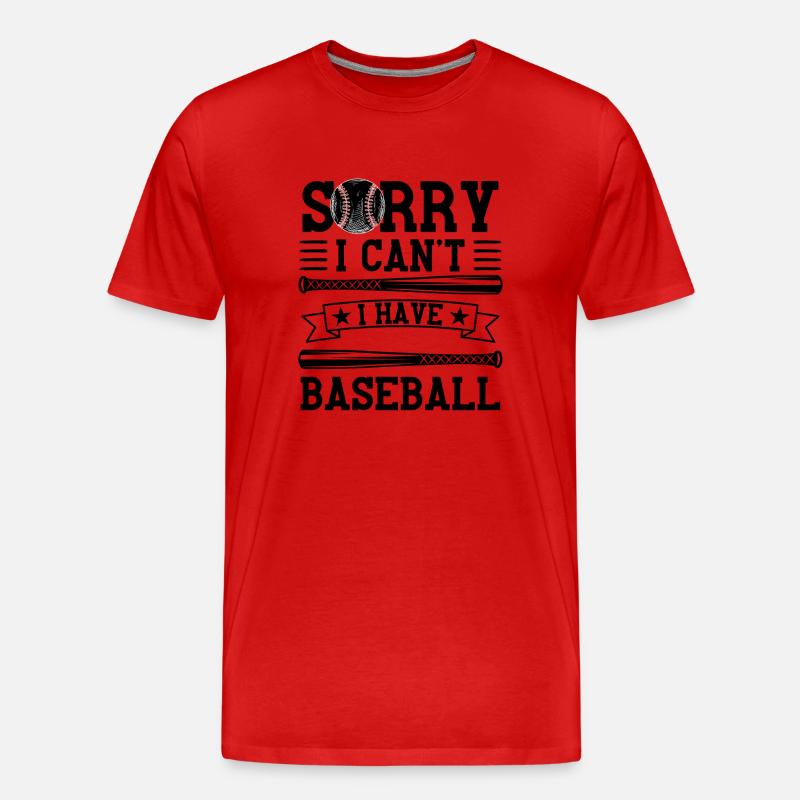 Baseball Spruch Baseballteam Design - Männer Premium Bio T-Shirt - Rot