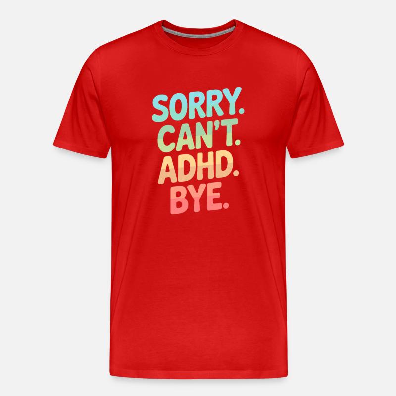 ADHS - Männer Premium Bio T-Shirt - Rot