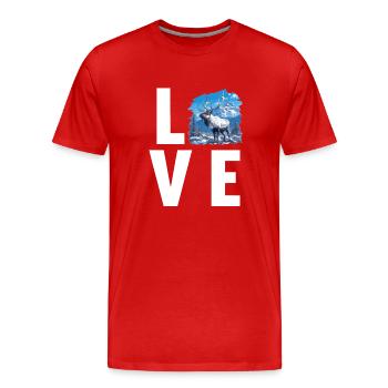 Renne Renne - T-shirt bio Premium Homme - rouge - Devant - Damien (186cm)