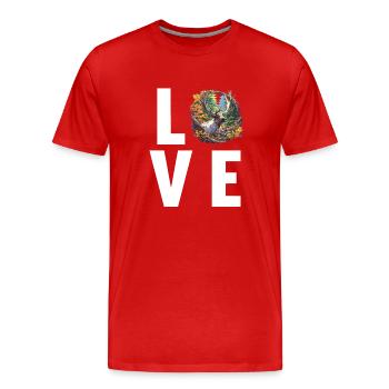 Renne Renne - T-shirt bio Premium Homme - rouge - Devant - Damien (186cm)