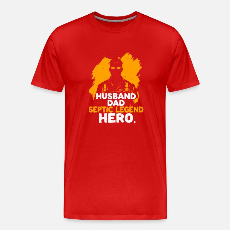 Klärgruben Techniker Abwassertechniker Vater - Männer Premium Bio T-Shirt - Rot