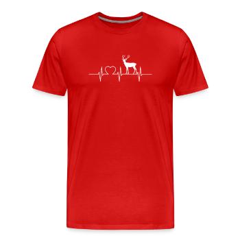 Renne Renne - T-shirt bio Premium Homme - rouge - Devant - Damien (186cm)