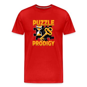 Escape Room - Men's Premium Organic T-Shirt - red - Front - Damien (186cm)
