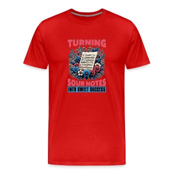 Music Teacher Turning Sour Notes Into Music Lover - Men's Premium Organic T-Shirt - red - Front - Damien (186cm)
