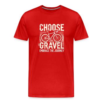 Wählen Sie Schotter - Männer Premium Bio T-Shirt - Rot - Vorne - Damien (186cm)