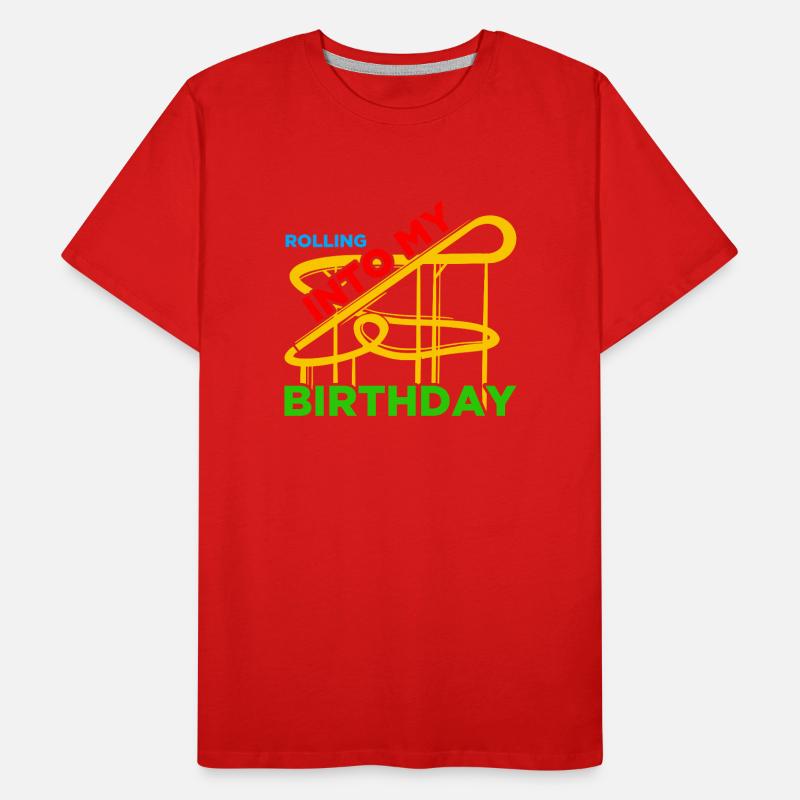 Rolling into Freizeitpark Rollercoaster Achterbahn Männer Premium Bio T-Shirt