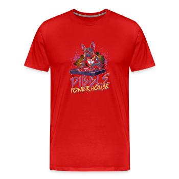 Pitbull Pitbulls Pibble Centrale électrique - T-shirt bio Premium Homme - rouge - Devant - Damien (186cm)