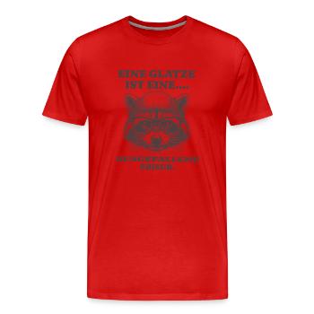 Baldness is an unusual hairstyle - Men's Premium Organic T-Shirt - red - Front - Damien (186cm)
