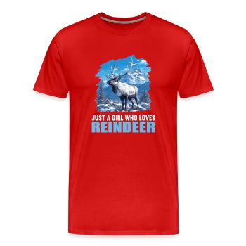 Renne Renne - T-shirt bio Premium Homme - rouge - Devant - Damien (186cm)