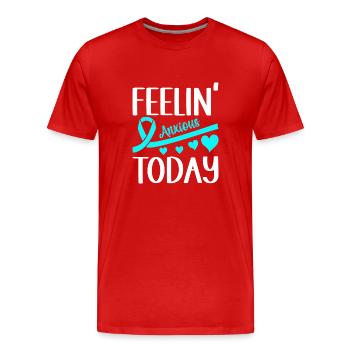 Trouble anxieux Trouble anxieux - T-shirt bio Premium Homme - rouge - Devant - Damien (186cm)